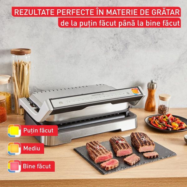 Grătar electric multifuncțional Tefal OptiGrill 2-in-1 XL GC782D30, 2200W, 12 programe automate, plăci detașabile, 4 trepte temperatură, argintiu Grătar electric multifuncțional Tefal OptiGrill 2-in-1 XL GC782D30, 2200W, 12 programe automate, plăci detașabile, 4 trepte temperatură, argintiu