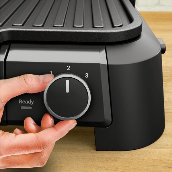 Gratar electric multifunctional Tefal SuperGrill 4-in-1 GC517DE0, 2000 W, placi detasabile, 3 trepte temperatura, functie cuptor, barbeque si waffle, 600 cm2, negru & argintiu