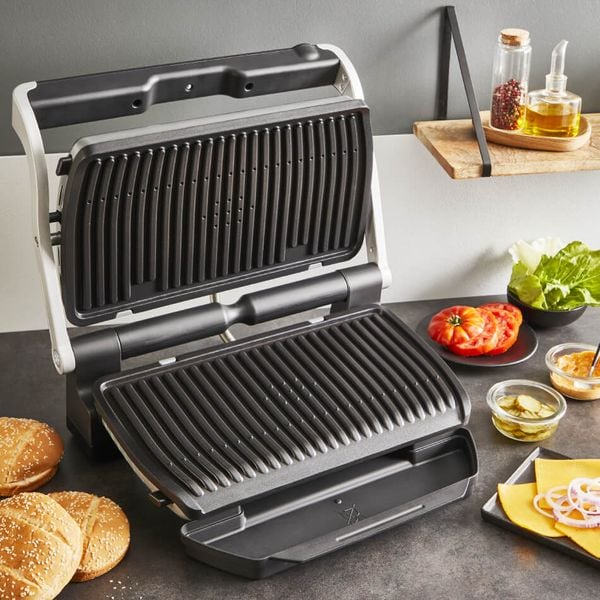 Grătar electric Tefal OptiGrill+ XL GC727D10, 2000W, 9 programe automate, plăci antiaderente 40x20 cm detașabile, tăviță pentru colectare, mod auto și manual, argintiu Grătar electric Tefal OptiGrill+ XL GC727D10, 2000W, 9 programe automate, plăci antiaderente 40x20 cm detașabile, tăviță pentru colectare, mod auto și manual, argintiu