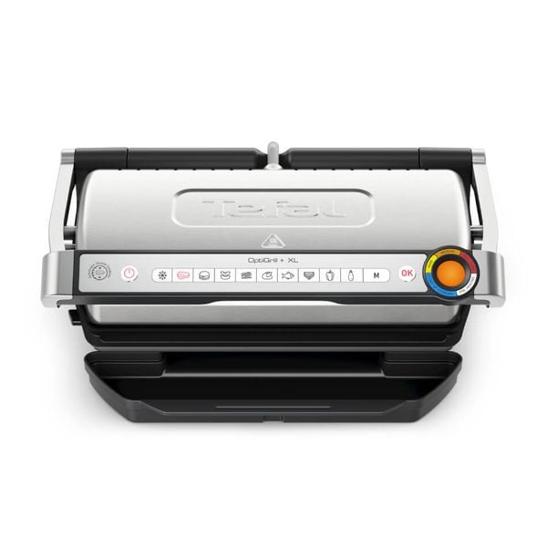 Grătar electric Tefal OptiGrill+ XL GC727D10, 2000W, 9 programe automate, plăci antiaderente 40x20 cm detașabile, tăviță pentru colectare, mod auto și manual, argintiu Grătar electric Tefal OptiGrill+ XL GC727D10, 2000W, 9 programe automate, plăci antiaderente 40x20 cm detașabile, tăviță pentru colectare, mod auto și manual, argintiu