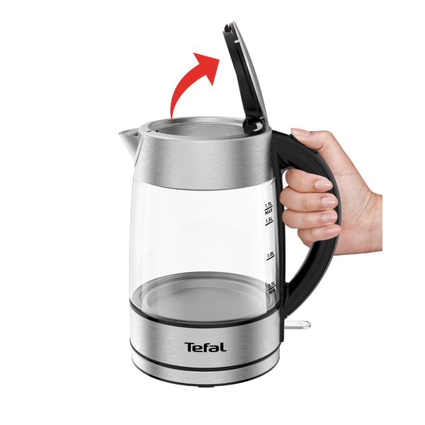 Fierbător apă Glass KI772D38, 2200 W, filtru anti-calcar, 1.7 L, sticlă, transparent