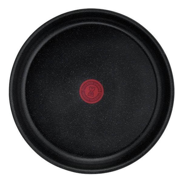 Set de 5 piese Tefal Ingenio Black Stone L3998953, tigaie 22/28 cm, cratita 16/20 cm, maner detasabil, invelis antiaderent Mineralia+, indicator Thermo-Signal&trade;, inductie, negru