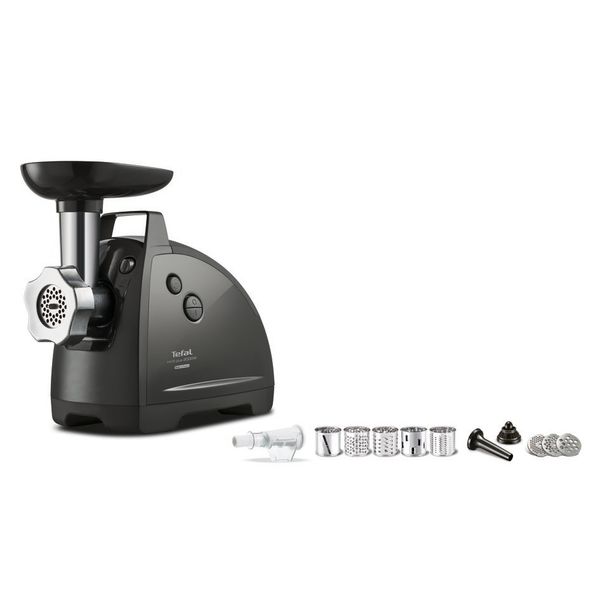 Masina de tocat carne HV8 PLUS 11IN1 Tefal NE685838, 2000W, 2.3kg carne/min, 5 accesorii pentru razuire, feliat, maruntire gheata, sos de rosii, kebbe si carnati, negru