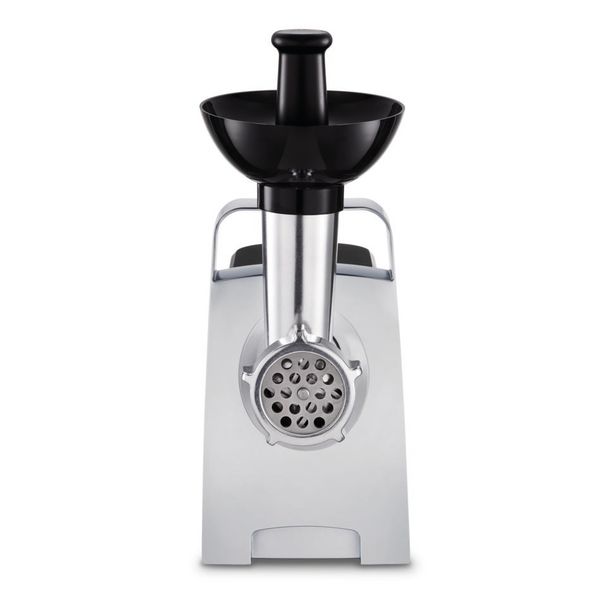 Mașină de tocat carne HV 7 &icirc;n 1 NE109838, 1400 W,  2 site inox, 3 conuri feliere și radere, 2 accesorii roșii și c&acirc;rnați, funcția Reverse, negru