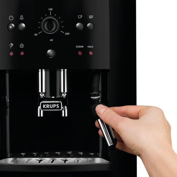 Espressor automat Krups Picto Arabica EA811010, 1450W, 15 bari, 1.7L, rasnita 3 nivele, Negru