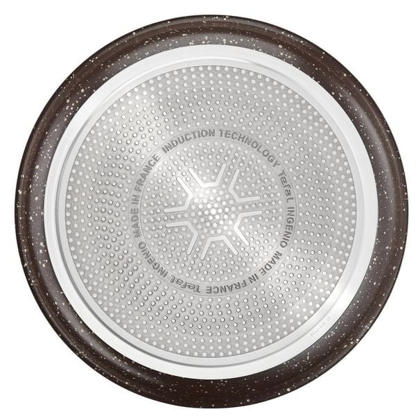 Set de 15 piese Ingenio Extreme L6789102, inducție, m&acirc;ner detașabil, &icirc;nveliş  Mineralia, Tehnologia&nbsp;Thermo-Spot&trade;, tabacco marble