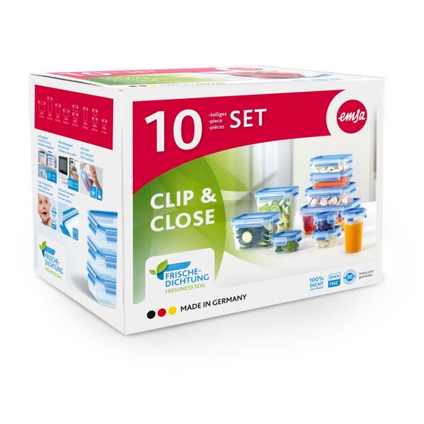 SET CASEROLE CLIP&CLOSE - SET 10 Bucati 0.15L - 2.3L SET CASEROLE CLIP&CLOSE - SET 10 Bucati 0.15L - 2.3L