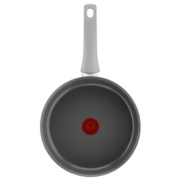 Cratita 24cm Tefal Renew On C4273232, 100% aluminiu reciclat, indicator Thermo-Signal, compatibil cu inductia, invelis ceramic, gri