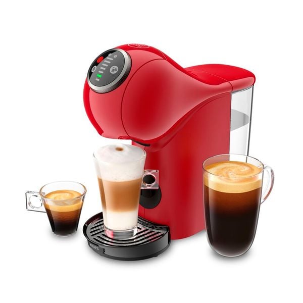 Espressor cu capsule Krups NESCAFÉ® Dolce Gusto® Genio S Plus KP340510, 1500W, 15 bari, rezervor de 0.8L, rosu