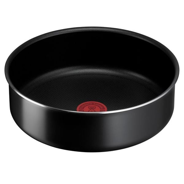 Set 3 piese TEFAL Ingenio Easy Cook & Clean L1539153, 3 piese, 24-26cm, aluminiu, negru