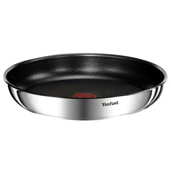 Set 3 piese TEFAL Ingenio Emotion L897S374, inducție (2 tigăi 24 cm & 28 cm, 1 m&acirc;ner detașabil ), Tehnologia Thermo-Signal, inox