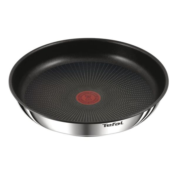 Set 3 piese TEFAL Ingenio Emotion L897S374, inducție (2 tigăi 24 cm & 28 cm, 1 m&acirc;ner detașabil ), Tehnologia Thermo-Signal, inox
