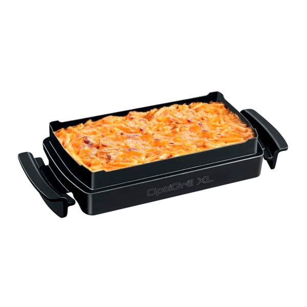 Accesoriu Snacking & Baking Tefal XA727810 pentru OptiGrill+ XL / Elite XL, 2 L, 3&ndash;5 porții, suprafață antiaderentă, aluminiu, seriile GC72xxxx si GC76xxxx, negru