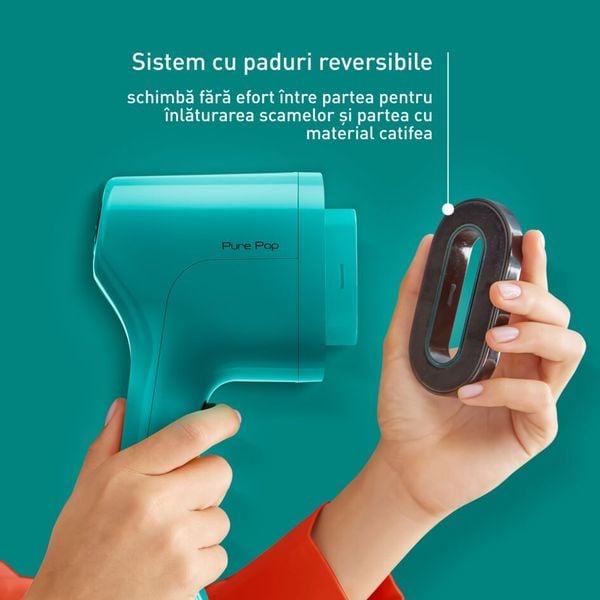 Aparat de călcat vertical cu abur Tefal Pure Pop DT2024E1, 1300 W, abur variabil p&acirc;nă la 20g/min, recipient apa 70 ml, &icirc;ncălzire rapidă 15 sec, verde