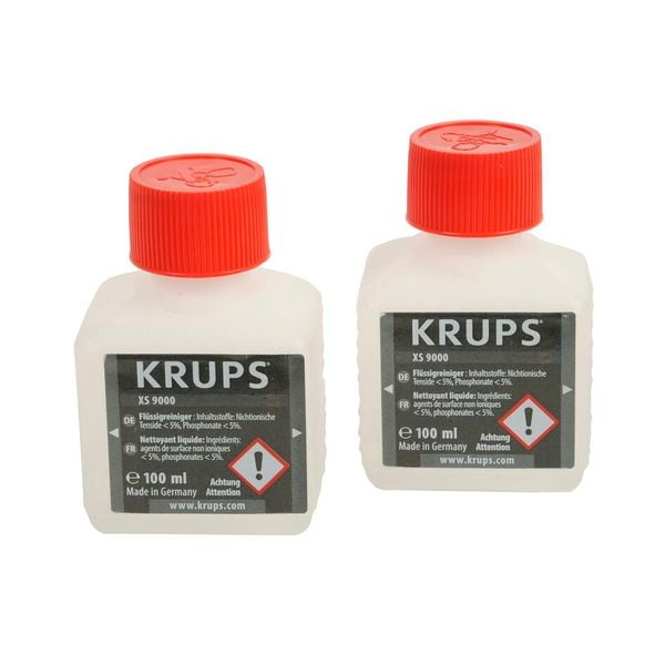 Soluție de curățare espressoare Krups XS900031 pentru sistemul de cappuccino, set 2 × 100 ml