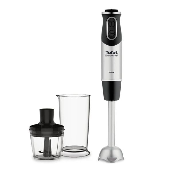 Mixer vertical Tefal Quickchef 2 în 1 HB659838, 1000W, 20 de viteze, recipient 800 ml, sistem antistropire, tocător 500 ml, argintiu Mixer vertical Tefal Quickchef 2 în 1 HB659838, 1000W, 20 de viteze, recipient 800 ml, sistem antistropire, tocător 500 ml, argintiu