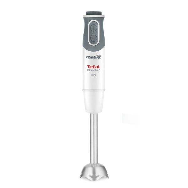 Blender vertical Tefal Optichef HB643138, 800W, pahar 800 ml, tocător 500 ml, tel, funcție pulse, funcție turbo, lame Powelix, 20 trepte de viteză, alb