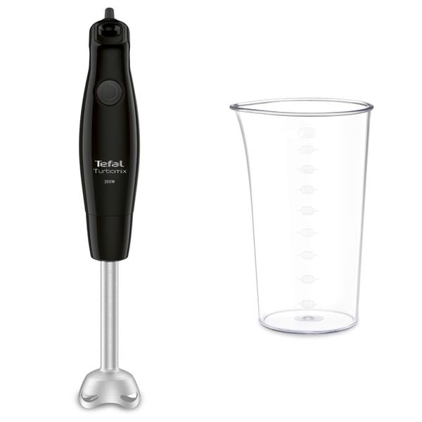 Mixer vertical Tefal Turbomix HB121838, 350W, 2 lame detașabile Zelkrom, funcții inteligente de protectie, pahar gradat 800 ml, negru Mixer vertical Tefal Turbomix HB121838, 350W, 2 lame detașabile Zelkrom, funcții inteligente de protectie, pahar gradat 800 ml, negru