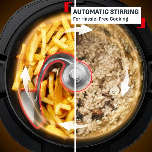 Multicooker inteligent cu gatire sub presiune Tefal Cook4Me Infinity CY982HF2, 20 programe, vas cu invelis ceramic antiaderent 6.5 L, amestecare automata, conectivitate Wi-Fi, instructiuni pas cu pas, 150 retete, negru Multicooker inteligent cu gatire sub presiune Tefal Cook4Me Infinity CY982HF2, 20 programe, vas cu invelis ceramic antiaderent 6.5 L, amestecare automata, conectivitate Wi-Fi, instructiuni pas cu pas, 150 retete, negru