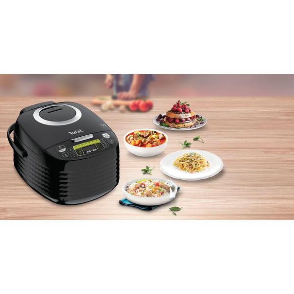 Multicooker Tefal SpheriCook 16in1 RK745800, 820W, capacitate 5L, panou de comanda LED, functie mentinere la cald 24h, negru