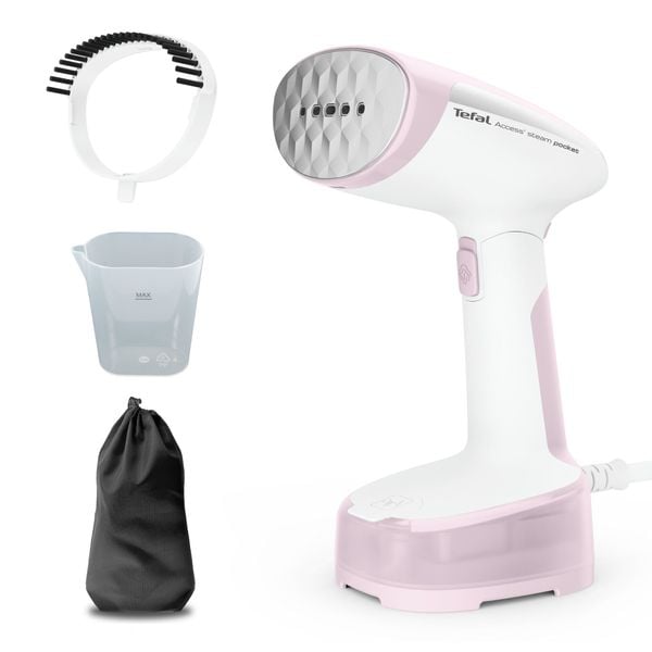 Pachet PROMO Aparat de calcat vertical pliabil Tefal ACCESS STEAM POCKET DT3050E1& Aparat pentru îndepărtarea scamelor Tefal JB1011E0