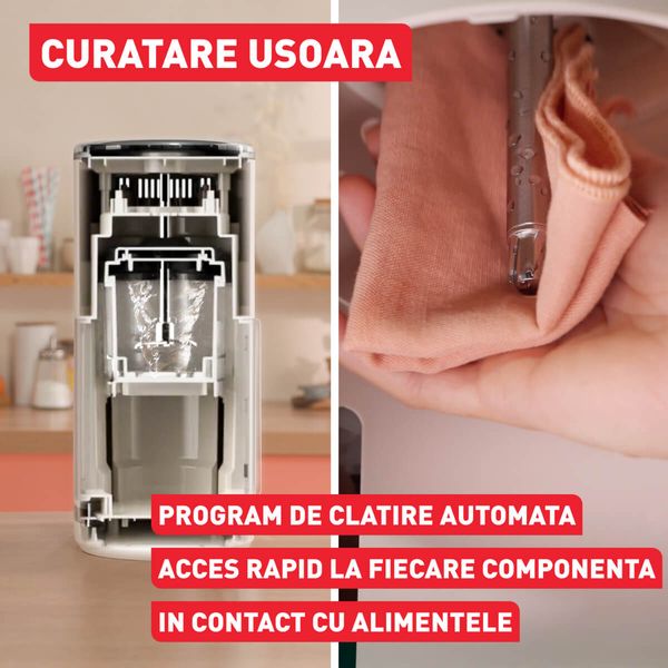 Pachet PROMO Aparat de &icirc;nghețată Tefal Dolci IG602AE0 & Blender vertical Tefal OptiChef 2 &icirc;n 1 HB641838