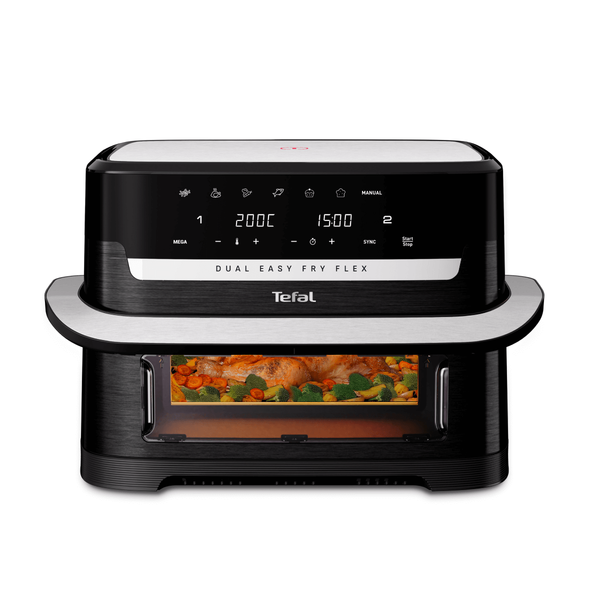 Pachet PROMO Friteuză cu aer cald Tefal Dual Easy Fry Flex EY9228E0 & Set de 5 piese Tefal Bienvenue K001A504