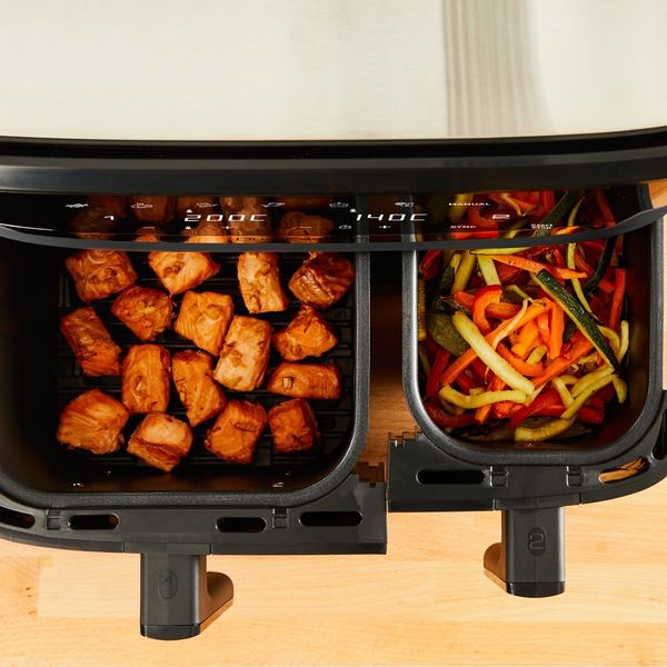 Pachet PROMO Friteuză dubla cu aer cald Dual Easy Fry&Grill Tefal EY905B10 & Caserolă Tefal ONEClick N1211610