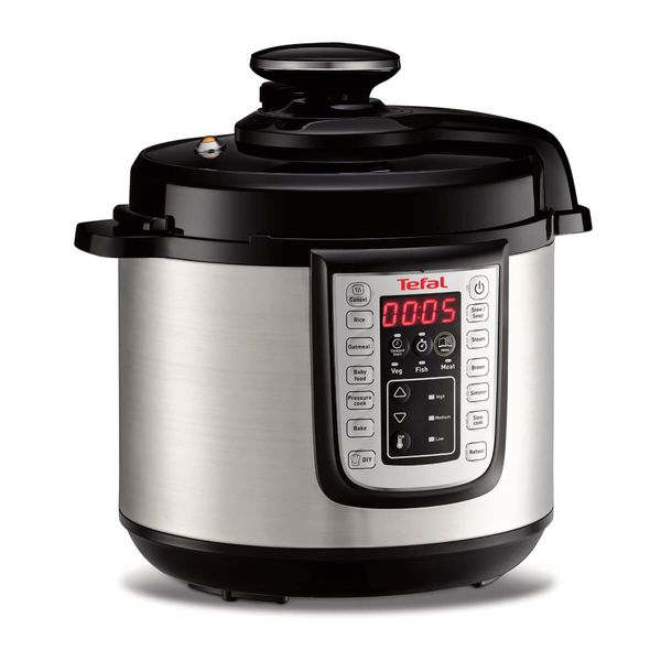 Pachet PROMO Oală sub presiune electrică Tefal One Pot CY505EE0 & Cantar de bucatarie Tefal Optiss BC50D4V0
