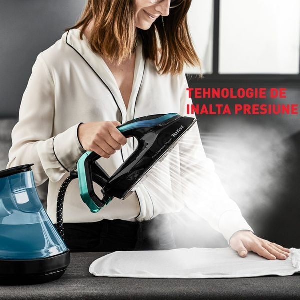 Pachet PROMO Stație de călcat cu boiler Tefal Pro Express Vision GV9822E1 & Aparat de curățat scame Tefal JB7002E0