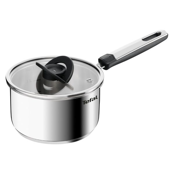Pachet PROMO Tefal Emotion+, 5 piese, 2 cratite cu capac 16/18 cm, tigai 24/28 cm, tigaie Wok 28 cm, inox, inductie, argintiu