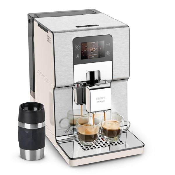 Pachet PROMO Espressor automat Krups Intuition Experience+ EA877A10 & Termos Tefal Travel Mug Classic N2022010