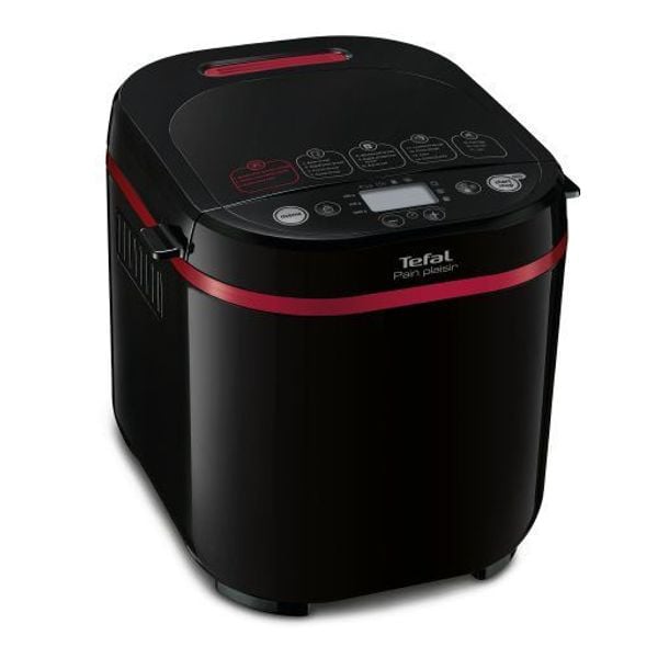 Mașină de făcut p&acirc;ine Pain Plaisir PF220838, 700 W, 17 programe, pornire programabilă, păstrare la cald, tavă pătrată, cu &icirc;nveliș antiaderent, 3 accesorii, carte de rețete, 1 KG, negru
