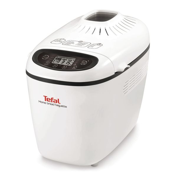 Mașină de p&acirc;ine Home Bread Baguette PF610138, 1600 W, 16 programe, pornire programabilă, păstrare la cald, tavă pătrată, cu &icirc;nveliș antiaderent, 5 accesorii, carte de rețete, 1.5 KG, alb