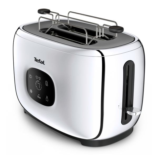 Prăjitor de p&acirc;ine Tefal Majestuo TT883D10, 1050W, 7 trepte de rumenire, funcție dezghețare, re&icirc;ncălzire, tavă detașabilă firimituri, argintiu