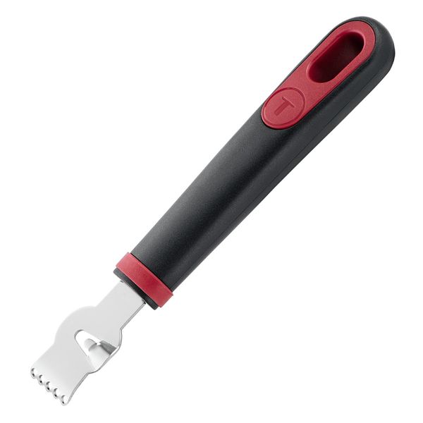 Razatoare pentru coaja de citrice Tefal Ingenio+ K1993334, inox, 2 dimensiuni de razuire, compatibilitate cu masina de spalat vase, negru & rosu Razatoare pentru coaja de citrice Tefal Ingenio+ K1993334, inox, 2 dimensiuni de razuire, compatibilitate cu masina de spalat vase, negru & rosu