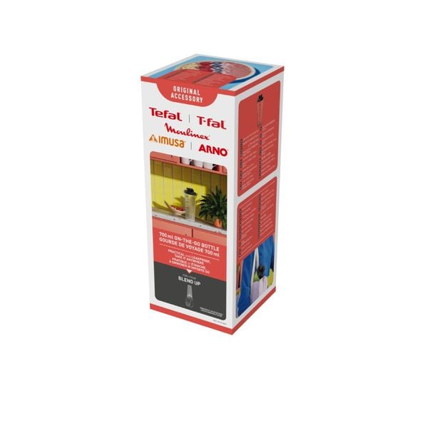 Recipient portabil Tefal XF1918E0, 700 ml, Tritan®, compatibil cu blenderele Tefal Blend Up, seriile BL19xx, transparent