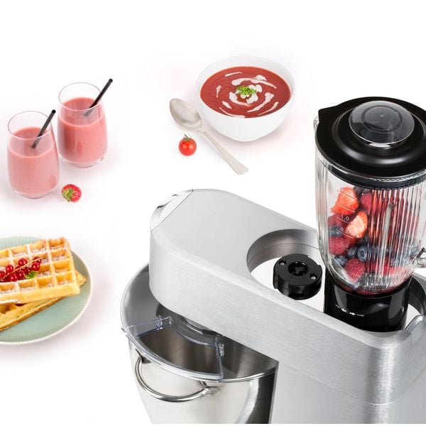 Robot de bucatarie planetar Masterchef Grande TEFAL QB813D38, 1500 W, 8 viteze, bol 6.7 l, 6 accesorii, argintiu