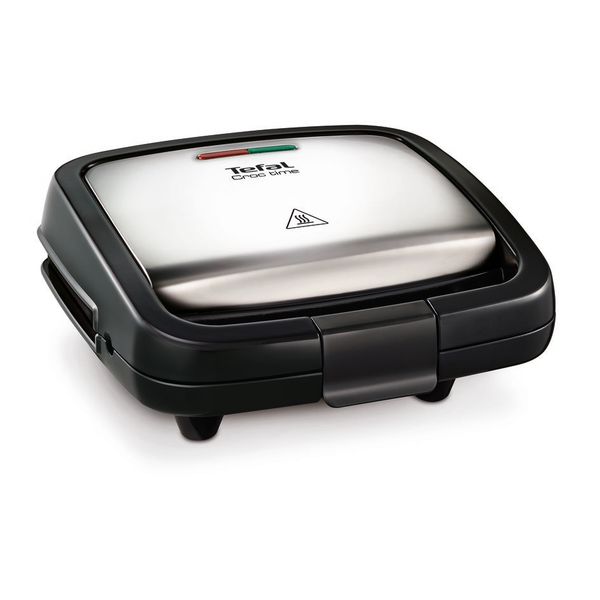 Sandwich maker Tefal Croc Time SM193D34, 700W, &icirc;nveliș antiaderent, gri & negru