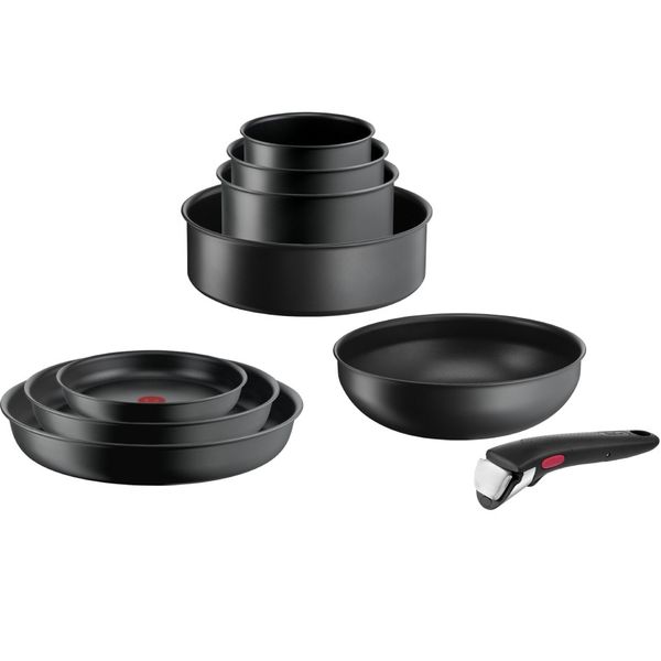 Set 10 piese Tefal Ingenio Ultimate L7649153, oala 16 / 20 cm, tigaie wok 24 cm, tigaie saute 24 cm, tigaie 28 cm, 2 mânere, capace de sticlă 16 / 20 / 24 cm, înveliș antiaderent, negru Set 10 piese Tefal Ingenio Ultimate L7649153, oala 16 / 20 cm, tigaie wok 24 cm, tigaie saute 24 cm, tigaie 28 cm, 2 mânere, capace de sticlă 16 / 20 / 24 cm, înveliș antiaderent, negru