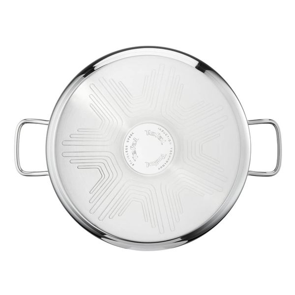 Set 10 piese Tefal Intuition B864SA74, cratiță cu m&acirc;ner de 16 cm, cratițe și oale cu m&acirc;nere 18/20/22/24 cm, oțel inoxidabil, inducție, 5 capace de sticlă