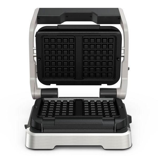 Set 2 plăci pentru gofre Tefal XA730810, compatibile cu OptiGrill 4 &icirc;n 1 și OptiGrill 2 &icirc;n 1, seriile GC774xx, GC773xx, GC772xx, negru