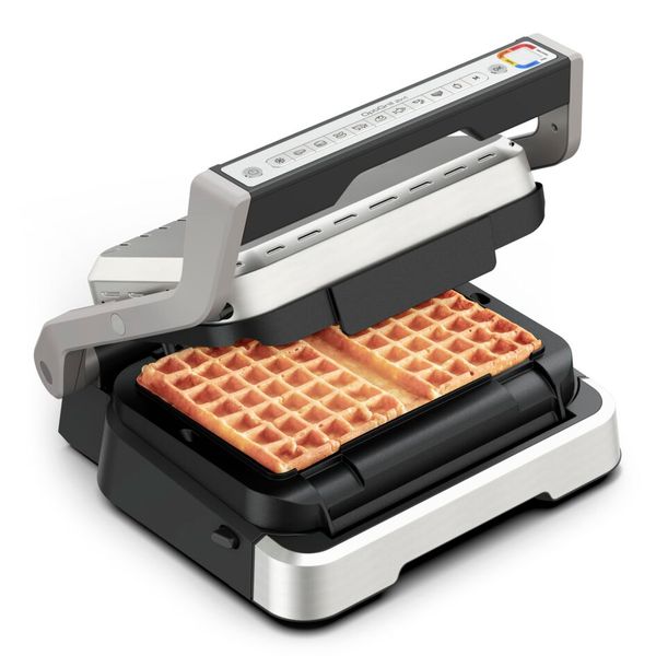 Set 2 plăci pentru gofre Tefal XA730810, compatibile cu OptiGrill 4 &icirc;n 1 și OptiGrill 2 &icirc;n 1, seriile GC774xx, GC773xx, GC772xx, negru