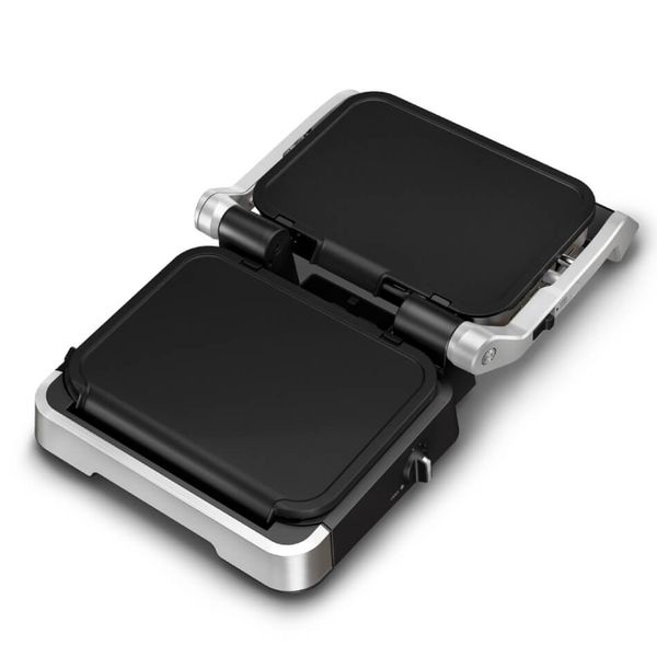 Set 2 plite plancha Tefal XA733810 antiaderente pentru grătar electric OptiGrill 4 &icirc;n 1 și 2 &icirc;n 1, seriile GC774xx, GC773xx, GC772xx, negru