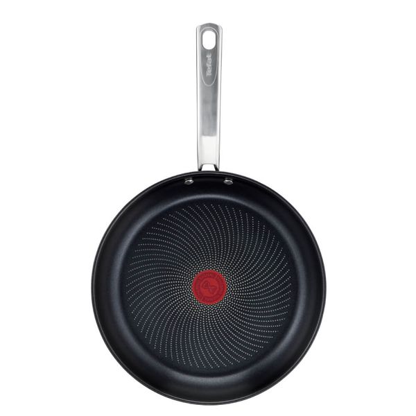 Set de tigăi cu 2 piese Tefal Intuition B817S255 de 20/26 cm, Thermo-Signal&trade;, inductie, &icirc;nveliș antiaderent, exterior inox