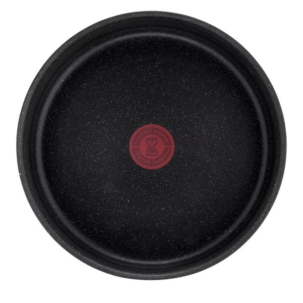 Set de 3 piese Tefal Ingenio Black Stone L3999032, tigaie de 24/28 cm, m&acirc;ner detașabil, &icirc;nveliș antiaderent Mineralia+, indicator Thermo-Signal, compatibil cu inducția, negru