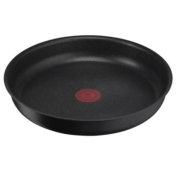 Set de 3 piese Tefal Ingenio Black Stone L3999032, tigaie de 24/28 cm, m&acirc;ner detașabil, &icirc;nveliș antiaderent Mineralia+, indicator Thermo-Signal, compatibil cu inducția, negru