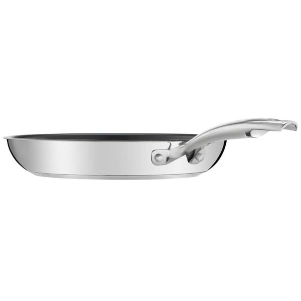 Set de tigai cu 3 piese Tefal Duetto G732S335 de 20/24/28 cm, inductie, invelis antiaderent, exterior inox, argintiu