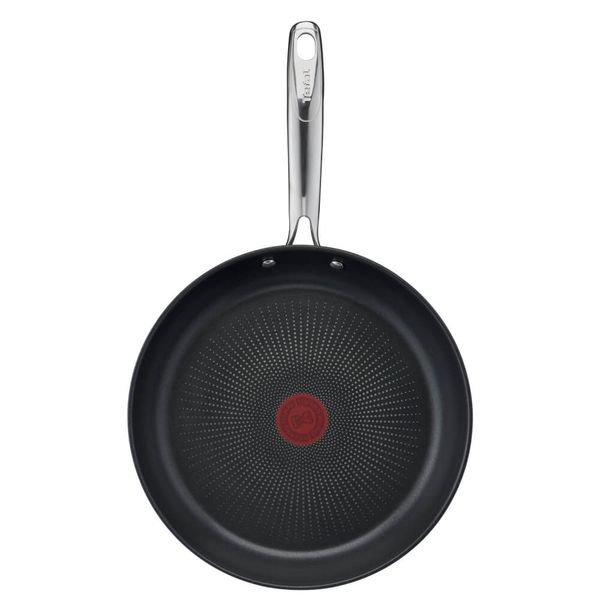  Set de tigăi cu 3 piese Tefal Duetto G732S334 de 20/24/28 cm, inducție, &icirc;nveliș antiaderent, exterior inox