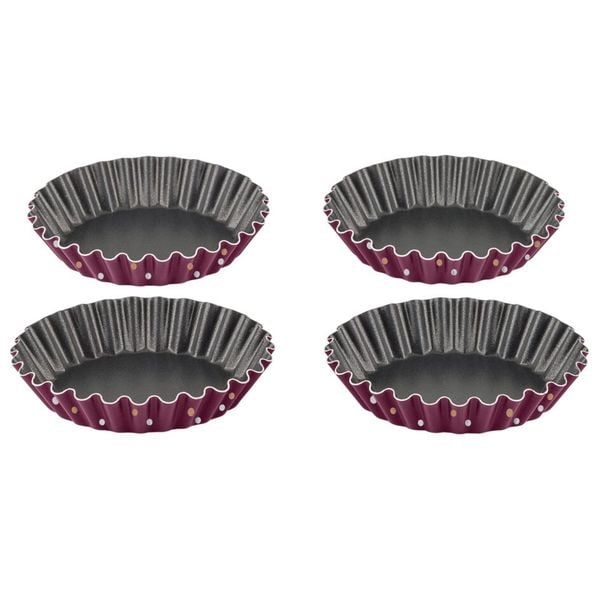 Set 4 forme pentru copt briose Tefal PerfectBake J5558102, 11 cm, &icirc;nveliș antiaderent